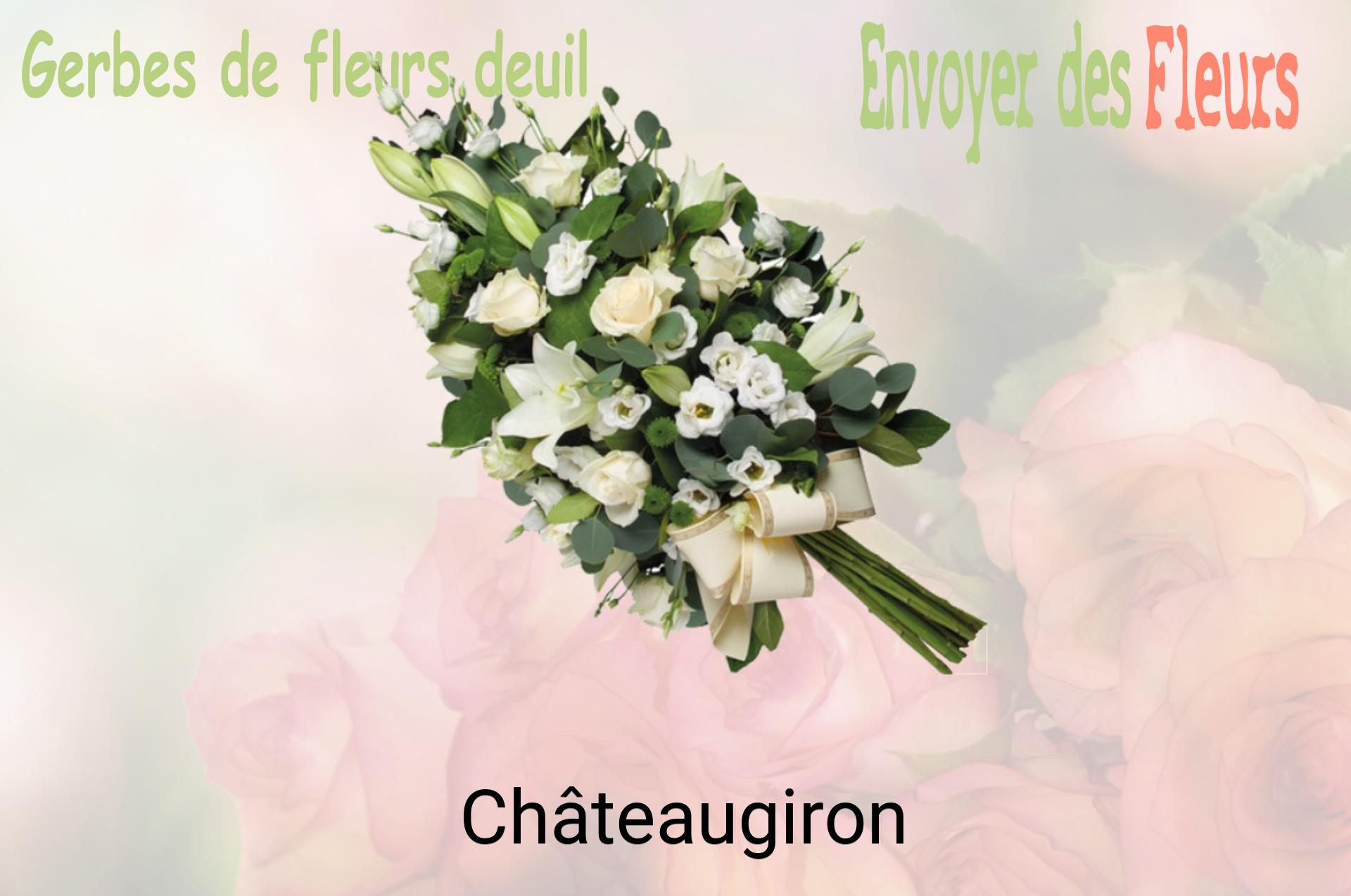 Gerbe de fleurs de deuil livrée à Châteaugiron